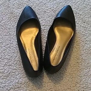Faux leather flats